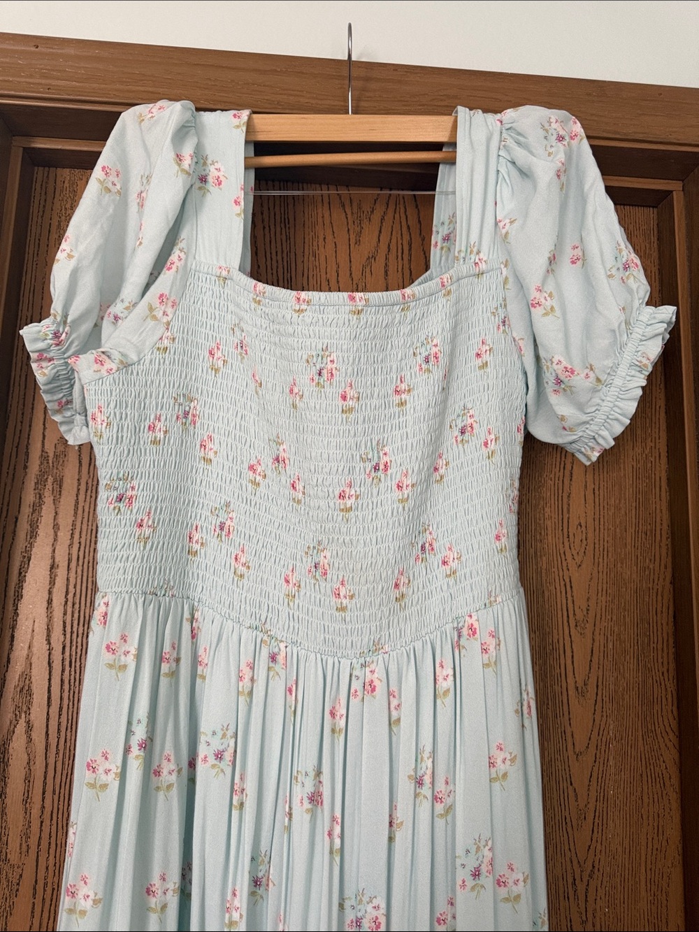JessaKae Blue Floral Tiered Maxi Dress size 1XL - Picture 4 of 8